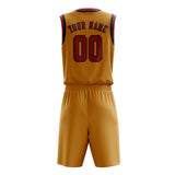 Custom Yellow Red Basketball Set