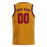 Custom Yellow & Red Colors Design Sports Basketball Jersey