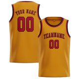 Custom Yellow & Red Colors Design Sports Basketball Jersey