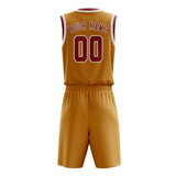 Custom Yellow Red Basketball Set