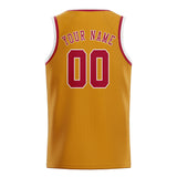 Custom Yellow & Red Colors Design Sports Basketball Jersey