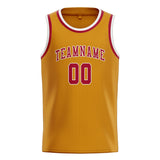 Custom Yellow & Red Colors Design Sports Basketball Jersey