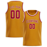 Custom Yellow & Red Colors Design Sports Basketball Jersey