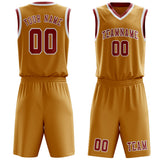 Custom Yellow Red Basketball Set
