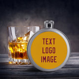 Custom Yellow Crimson Red Hip Flask