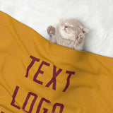 Custom Yellow Crimson Red Pet Blanket