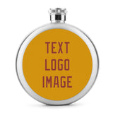 Custom Yellow Coral Red Hip Flask