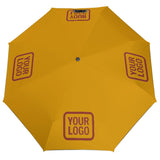 Custom Yellow Coral Red Automatic Umbrella