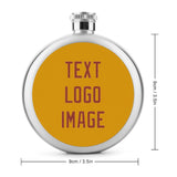 Custom Yellow Coral Red Hip Flask