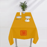 Custom Yellow Coral Red Square Table Cloth