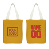 Custom Yellow Orange Red Canvas Tote Bag