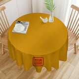 Custom Yellow Orange Red Round Table Cloth
