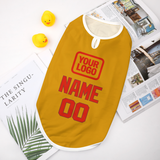 Custom Yellow Orange Red Pet Vest