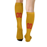 Custom Yellow Orange Red Knee-High Sock