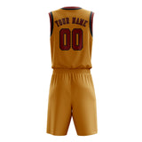 Custom Yellow Coral Red Basketball Set
