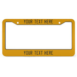 Custom Yellow Black License Plate Frame