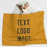 Custom Yellow Black Pet Blanket