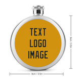 Custom Yellow Black Hip Flask