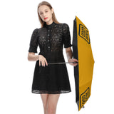 Custom Yellow Black Automatic Umbrella