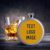Custom Yellow Black Hip Flask