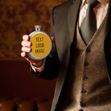 Custom Yellow Black Hip Flask