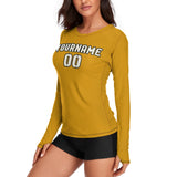 Custom Yellow Cream Women's Long-Sleeve Shirt