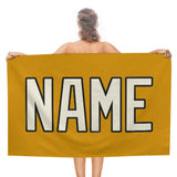 Custom Yellow Cream Beach Towel