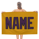 Custom Yellow Purple Beach Towel