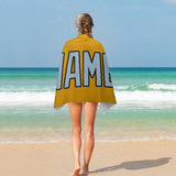 Custom Yellow Light Blue Beach Towel