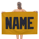 Custom Yellow Navy Beach Towel