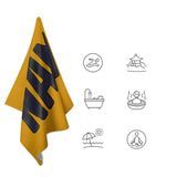 Custom Yellow Navy Beach Towel