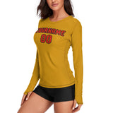 Custom Yellow Orange Red Women's Long-Sleeve Shirt