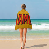 Custom Yellow Orange Red Beach Towel