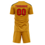 Custom Yellow Orange Red Soccer Jersey