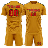 Custom Yellow Orange Red Soccer Jersey