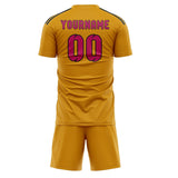 Custom Yellow Pink Soccer Jersey