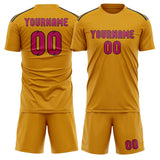 Custom Yellow Pink Soccer Jersey