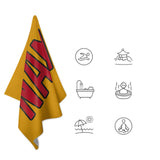 Custom Yellow Red Beach Towel