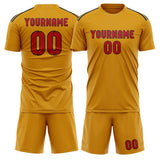 Custom Yellow Red Soccer Jersey