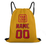 Custom Yellow Red Drawstring Bag