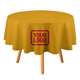 Custom Yellow Red Round Table Cloth
