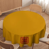 Custom Yellow Red Round Table Cloth