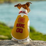 Custom Yellow Red Pet Vest