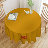 Custom Yellow Red Round Table Cloth