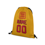 Custom Yellow Red Drawstring Bag