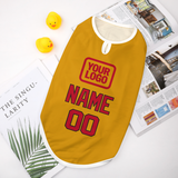Custom Yellow Red Pet Vest