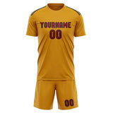 Custom Yellow Crimson Red Soccer Jersey