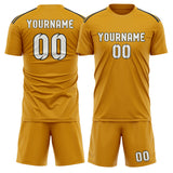 Custom Yellow White Soccer Jersey