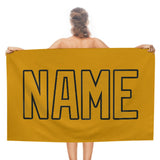 Custom Yellow Yellow Beach Towel