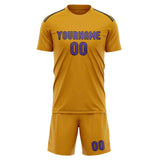 Custom Yellow Light Purple Soccer Jersey